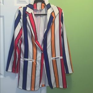 Colored Striped Blazer